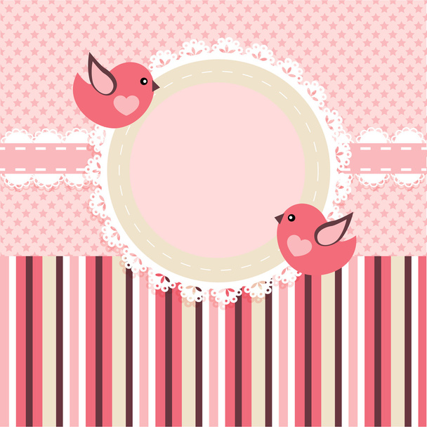 Vector frame with birds. - Vector, Image