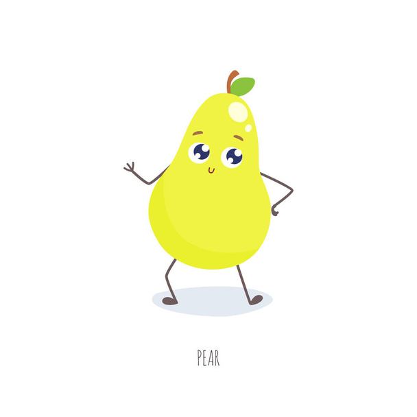 Cute cartoon pear. - Vector, Image
