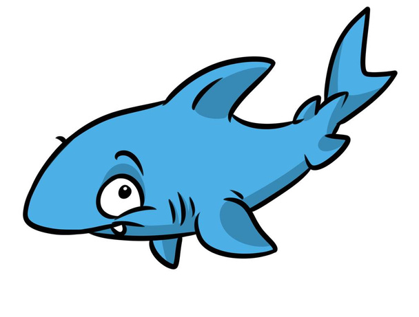 Shark fish animal character coloring page cartoon illustration isolated image - Foto, Imagen