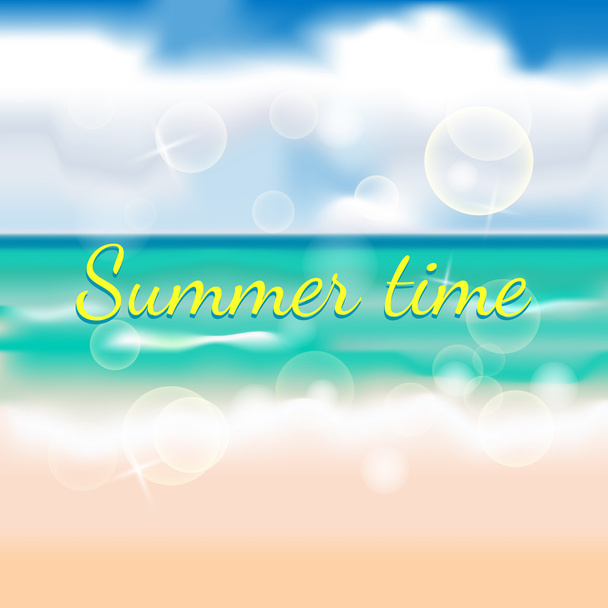 fondo de verano con playa
 - Vector, Imagen