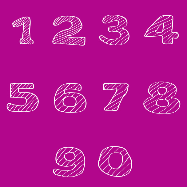 Numbers set, vector illustration - Vector, Image