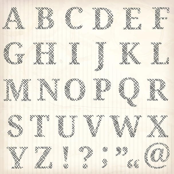 Vector alphabet, vector illustration - Vector, Image