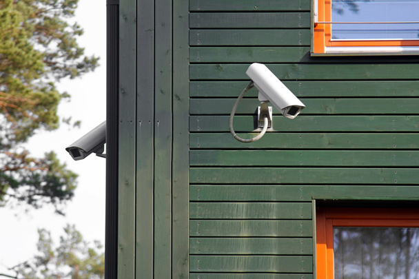 security cameras on the building walls - Photo, Image