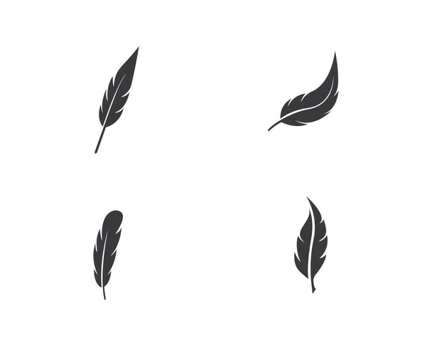 Modèle de logo de plume
 - Vecteur, image