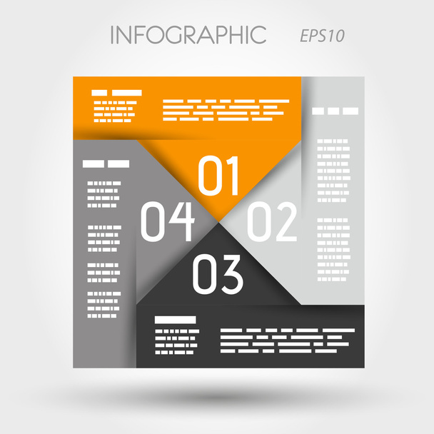 elica quadrata infografica arancione e grigia
 - Vettoriali, immagini