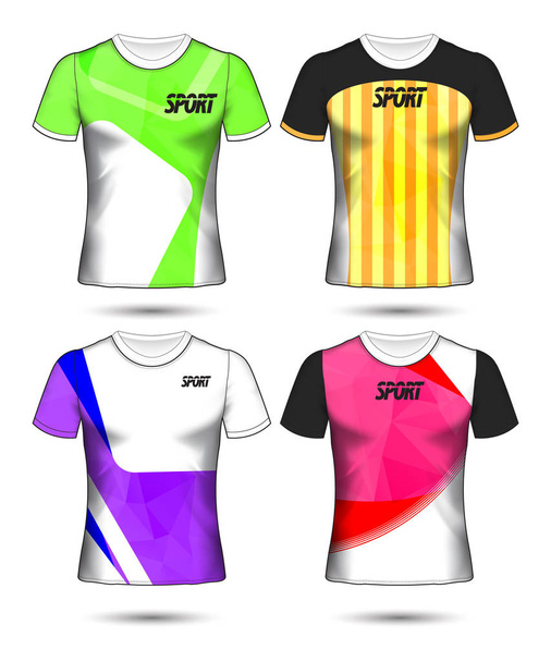 Conjunto de camiseta de fútbol o camiseta de fútbol estilo camiseta, Diseño
  - Vector, imagen