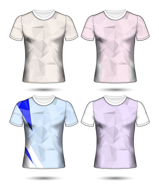  t-shirt πρότυπα αφηρημένη γεωμετρική συλλογή από διαφορετικές co - Διάνυσμα, εικόνα