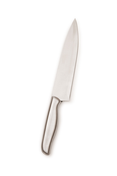 Metal knife isolated on the white - Photo, Image