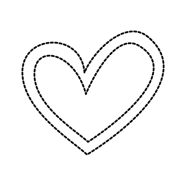 καρδιά αγάπη ειδύλλιο πάθος κουκκίδες εικόνας διακόσμηση - Διάνυσμα, εικόνα