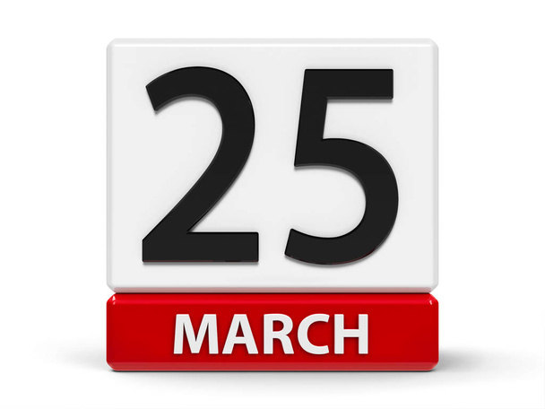 Kockák naptári március 25-én - Fotó, kép