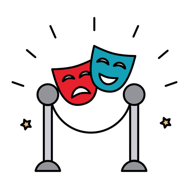 theater mask isolated icon - Vector, Image
