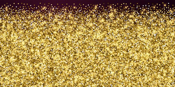 Sparkling gold luxury sparkling confetti. Scattere - Vector, Image