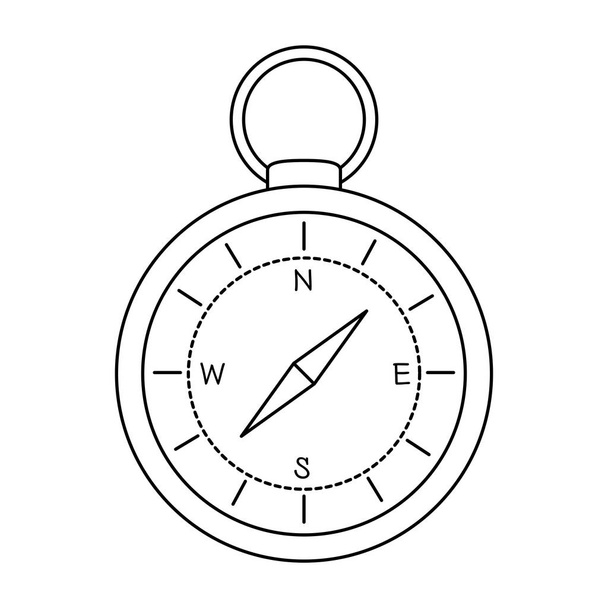 Kompas przewodni na białym tle wektor ikona ilustracja projekt - Wektor, obraz