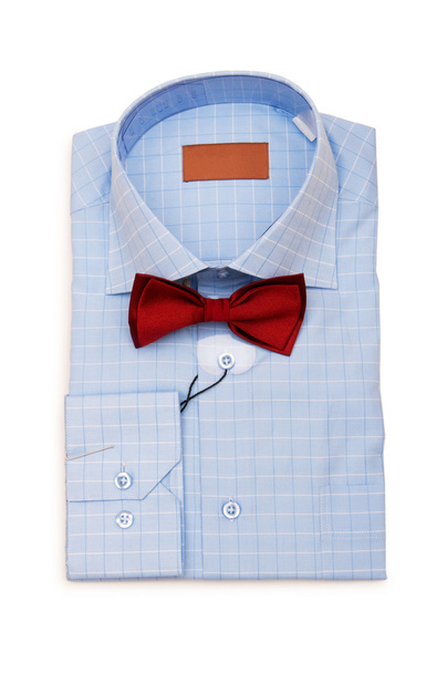 gömlek ve kravat üzerinde beyaz izole - Fotoğraf, Görsel