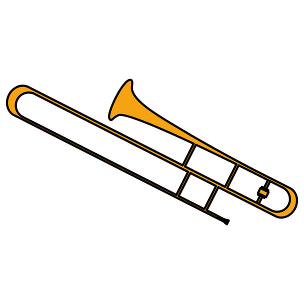 Musikalische Ikone des Trompeteninstruments - Vektor, Bild