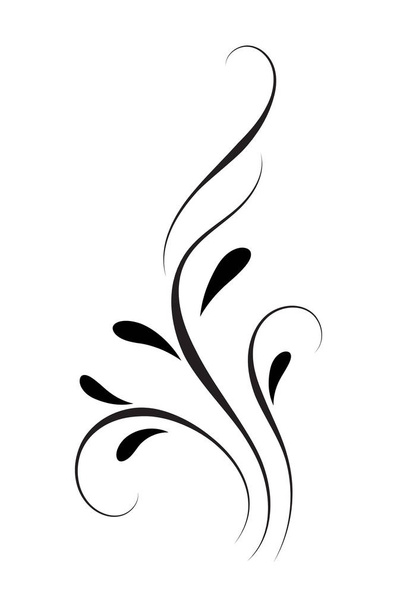 Διακοσμητικό λουλουδάτο στολίδι γωνίας για το στάμπο απομονωμένο σε λευκό - Διάνυσμα, εικόνα