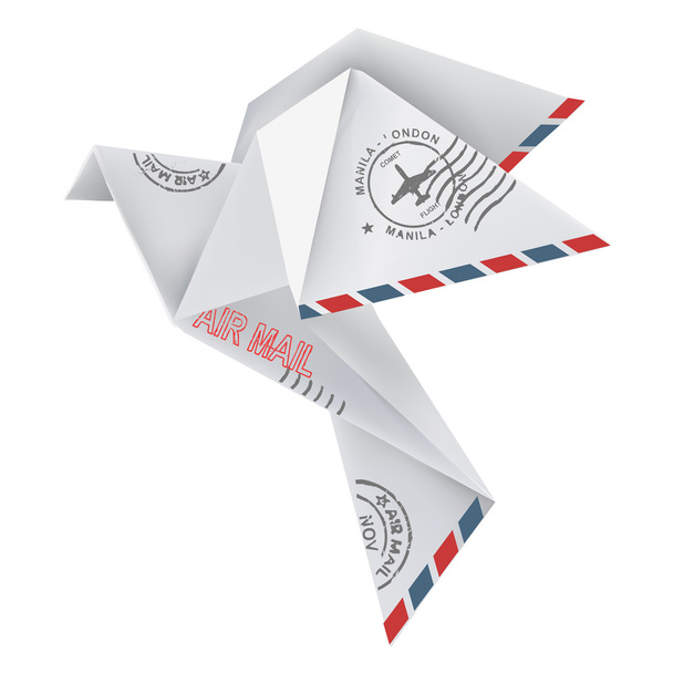 Origami galamb - Vektor, kép