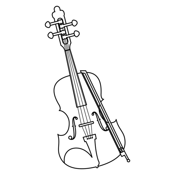 скрипковий інструмент музична ікона
 - Вектор, зображення