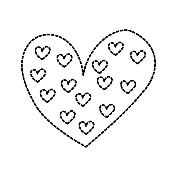 στυλ στοιχείο διακόσμησης πάθος ειδύλλιο αγάπη καρδιά - Διάνυσμα, εικόνα