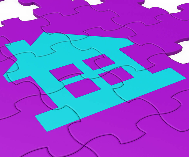Dreamhouse Puzzle bedeutet, Ihr Traumhaus oder Ihre Traumwohnung zu finden -  - Foto, Bild