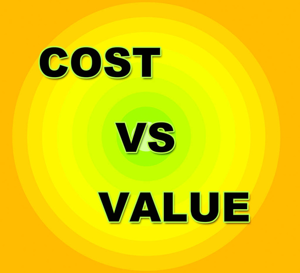 Costo Contro Valore Parole Portafogli Spesa vs Beneficio Ricevuto
 -  - Foto, immagini