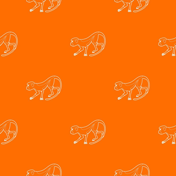 Going forward monkey pattern vector orange - Vetor, Imagem