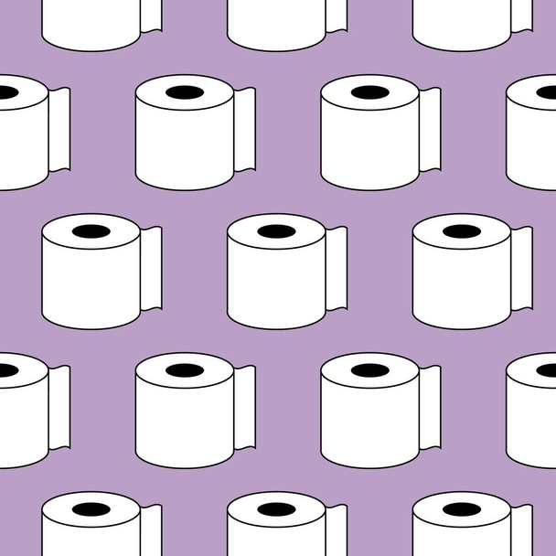 paper towel icon pattern seamless background. Editable outline paper towel icon. - Vector, Image