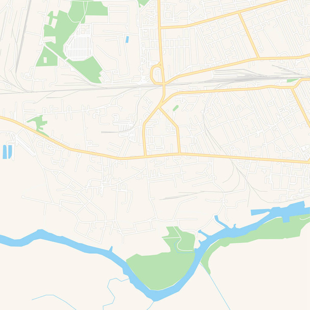 Pinsk, Beyaz Rusya yazdırılabilir harita - Vektör, Görsel