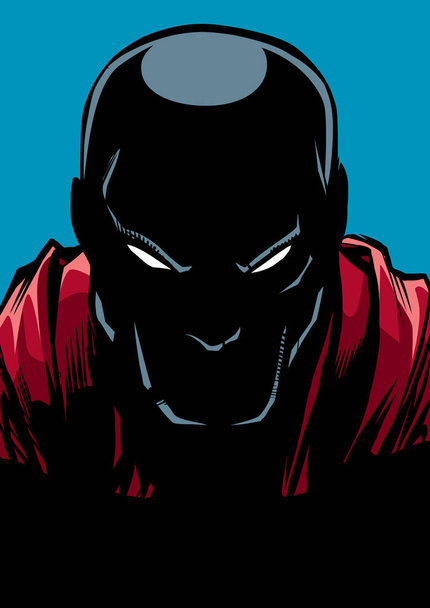Superheld portret silhouet - Vector, afbeelding
