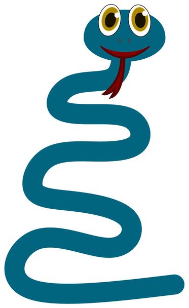 smiling and funny snake standing dancing - Vector, Image