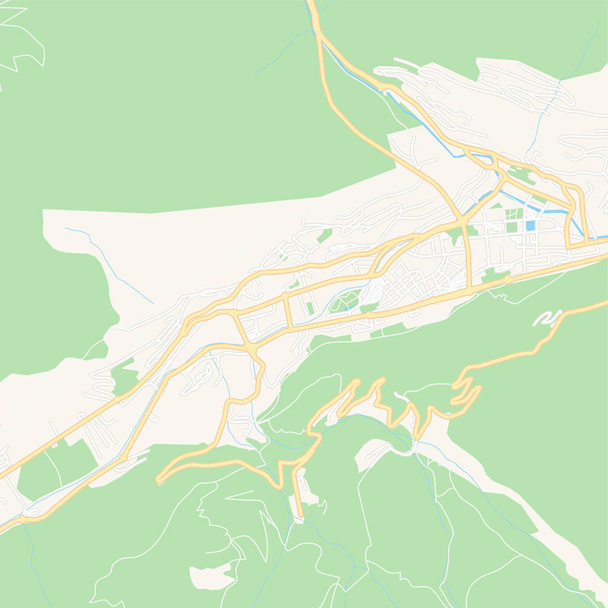 Andorra la Vella, Andorra printable map - Вектор, зображення