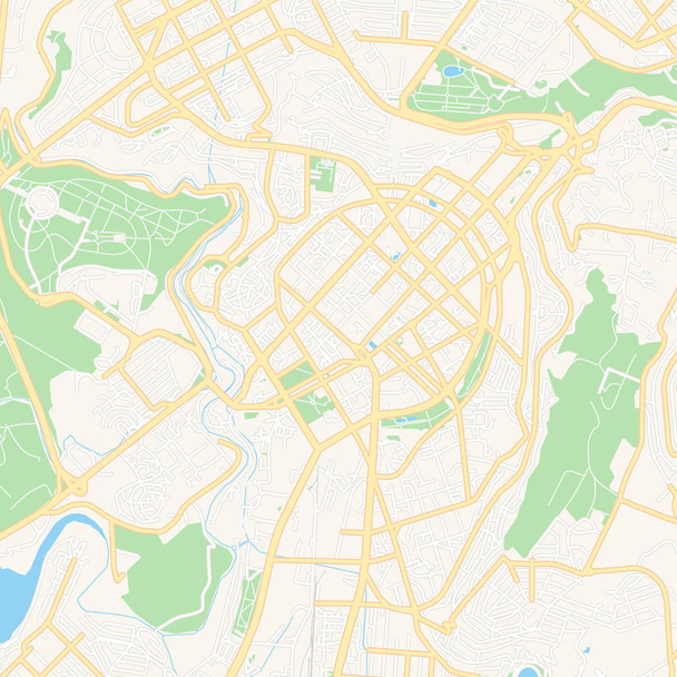 Yerevan, Armenië afdrukbare kaart - Vector, afbeelding