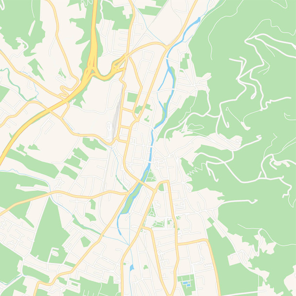 Wolfsberg, Itävalta tulostettava kartta
 - Vektori, kuva