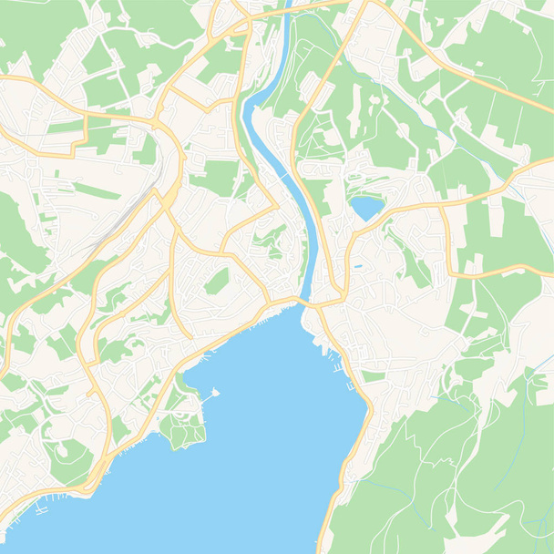Εκτυπώσιμος χάρτης Gmunden, Αυστρία - Διάνυσμα, εικόνα