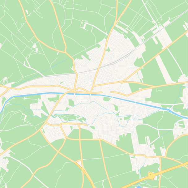 ノインキルヒェン、オーストリア印刷用地図 - ベクター画像