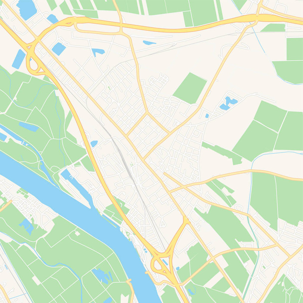 Korneuburg, Áustria mapa para impressão
 - Vetor, Imagem