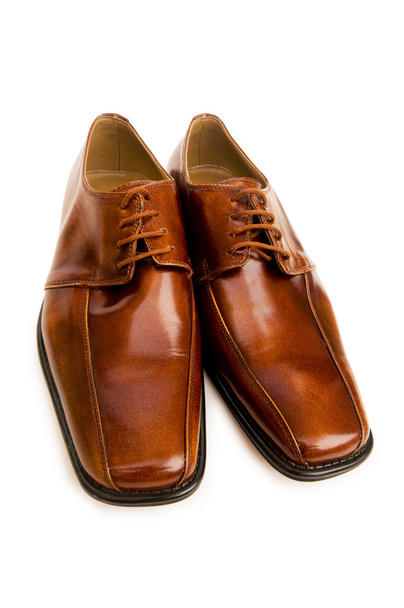 Chaussures brunes isolées sur le blanc
 - Photo, image