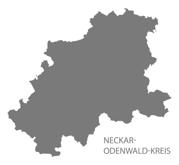 Neckar-Odenwald-Kreis kaart van Baden-Wuertemmberg Duitsland - Vector, afbeelding