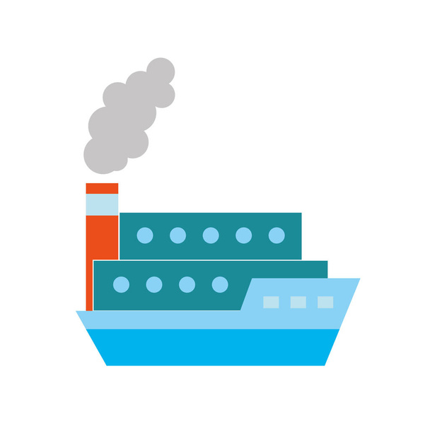 barco transporte de contenedores transporte marítimo
 - Vector, imagen