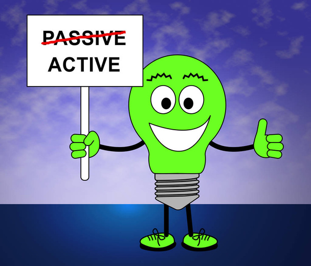 Active Versus Passive Man представляє проактивну стратегію 3d Illus
 - Фото, зображення