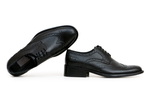 Black shoes isolated on the white - Photo, Image