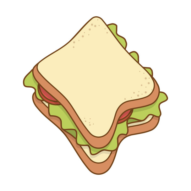 delicioso ícone de comida sanduíche design ilustração vetor
 - Vetor, Imagem