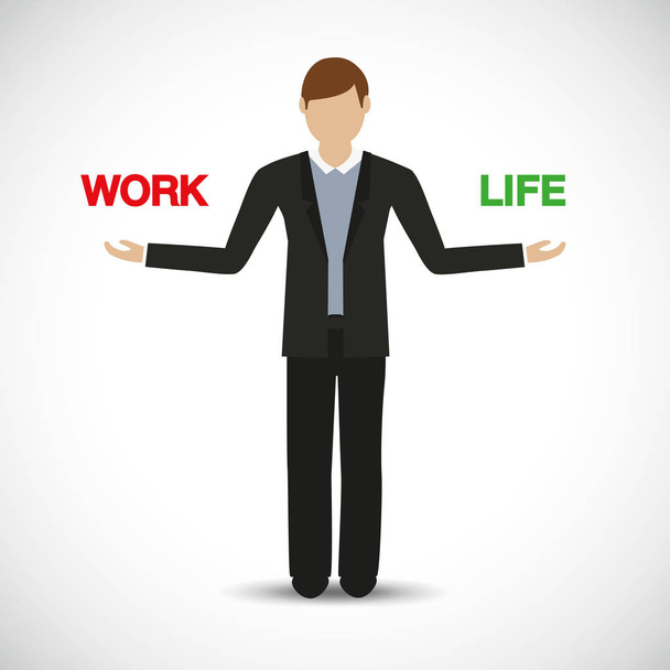 робочий життєвий баланс персонажа бізнесмена
 - Вектор, зображення