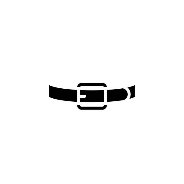 belt Icon with glyph style in black solid - Vector, Image