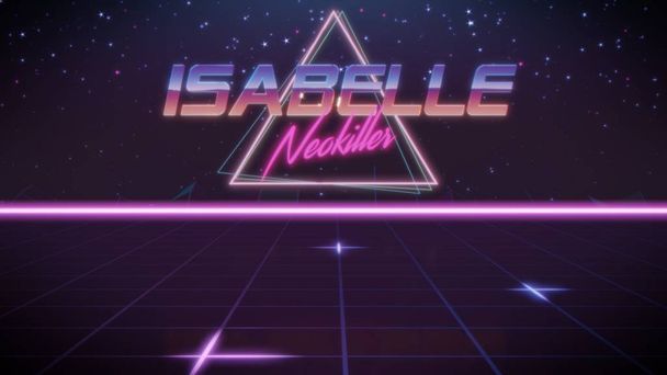 primeiro nome Isabelle em estilo synthwave
 - Foto, Imagem