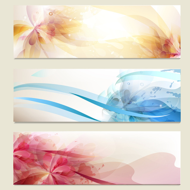 Abstract colorful vector backgrounds set - Διάνυσμα, εικόνα
