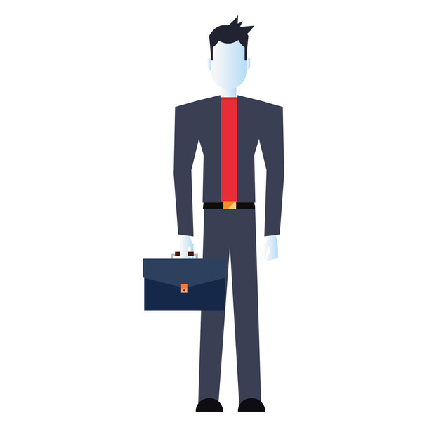 бизнесмен с бизнес портфелем
 - Вектор,изображение