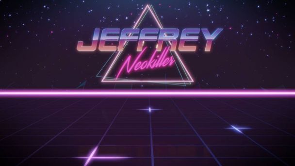 nome Jeffrey in stile synthwave
 - Foto, immagini