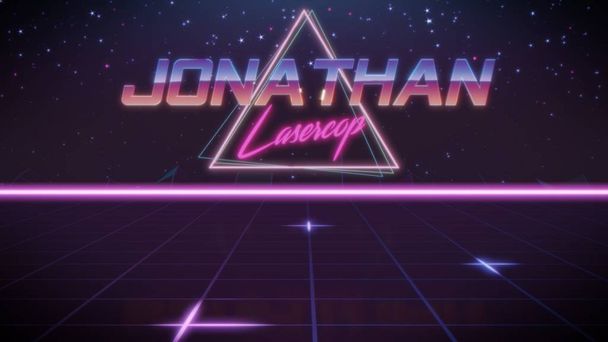 nome Jonathan in stile synthwave
 - Foto, immagini