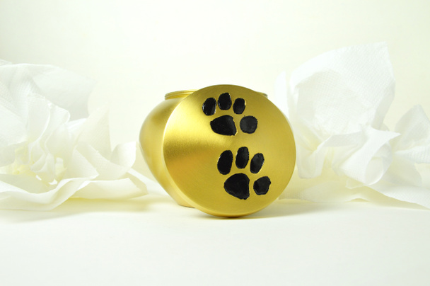 Funeral urn for pets, after the cremation. - Photo, Image